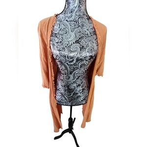 Umgee Orange Open-Front Cardigan